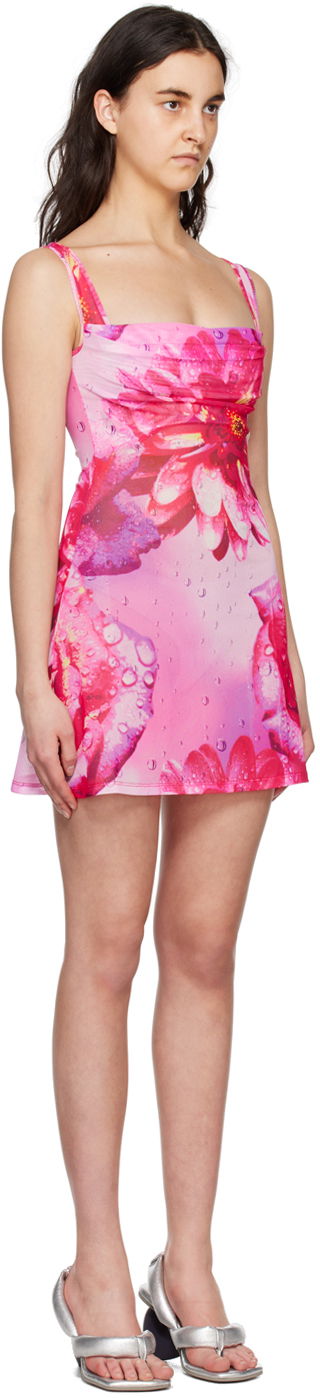 Haljina Miaou Miaou Ginger Floral Print Mini Dress Ružičasta | 5018PM1DYR, 1