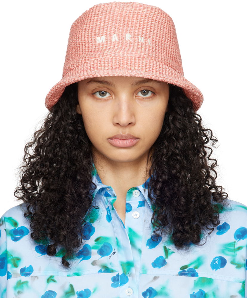 Šešir Marni Embroidered Bucket Hat Ružičasta | CLMC0067S1 UAC004