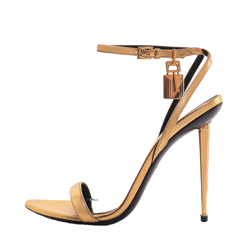 Tenisice i cipele Tom Ford Metallic Leather Padlock Sandals Metalik | W2272LSP014G1Y004