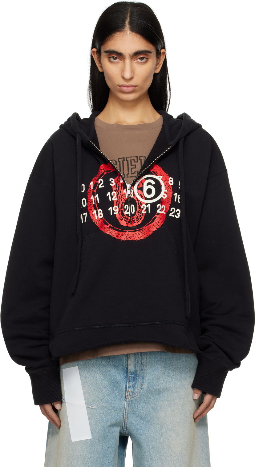 Dukserice Maison Margiela MM6 Maison Margiela Lunar New Year Capsule Zip-Up Hoodie Crna | S62GU0136 M25014