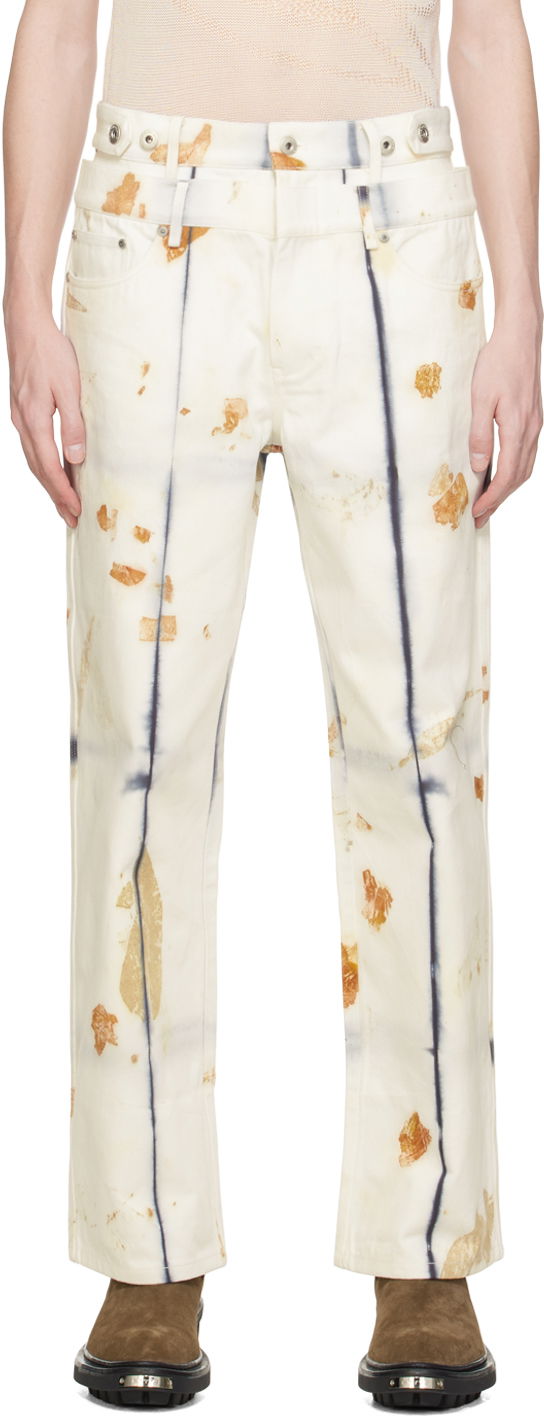 Jeans Feng Chen Wang Feng Chen Wang Plant-Dyed Jeans Bijela | FUS17TR20