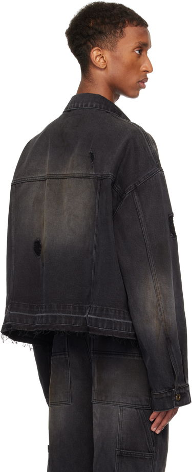 Jakna We11done Distressed Denim Jacket Crna | WD-DJ3-24-310-U-BK, 2