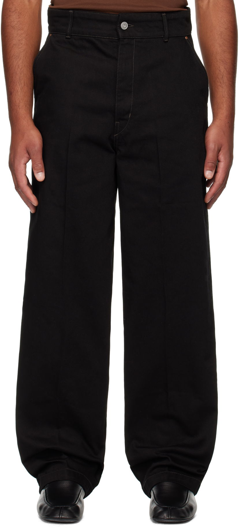 Jeans LEMAIRE LEMAIRE Maxi Barrel Workwear Jeans Crna | PA1261 LD1055