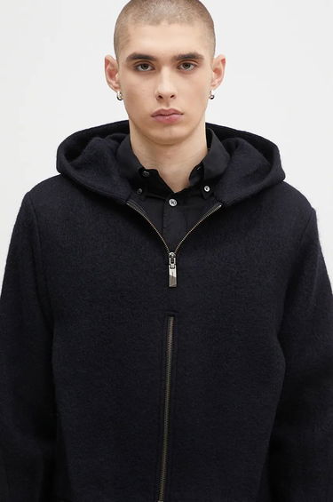Dukserice ADER ERROR Oversize Wool Blend Cropped Hoodie Crna | BN01FWJK1301BK, 3