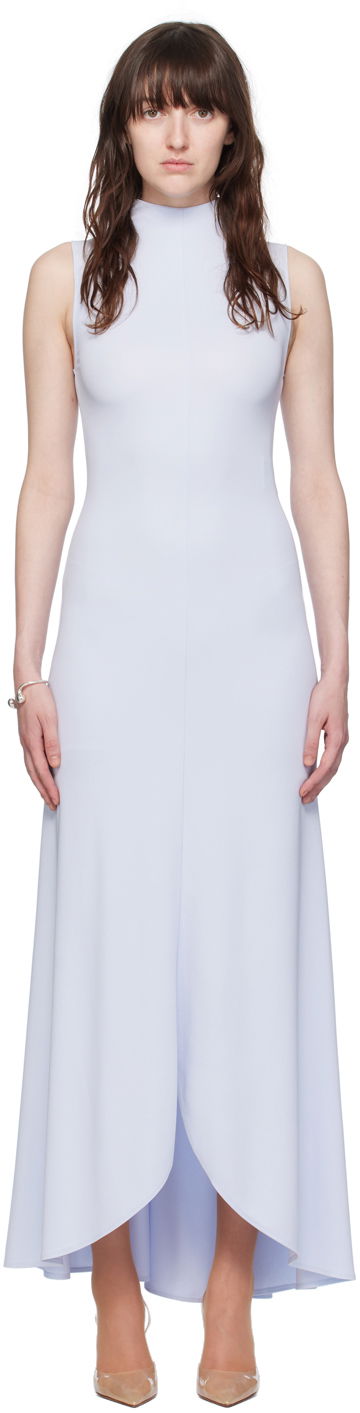 Haljina Courrèges Mock Neck Maxi Dress Plava | 224JRO425JS0066
