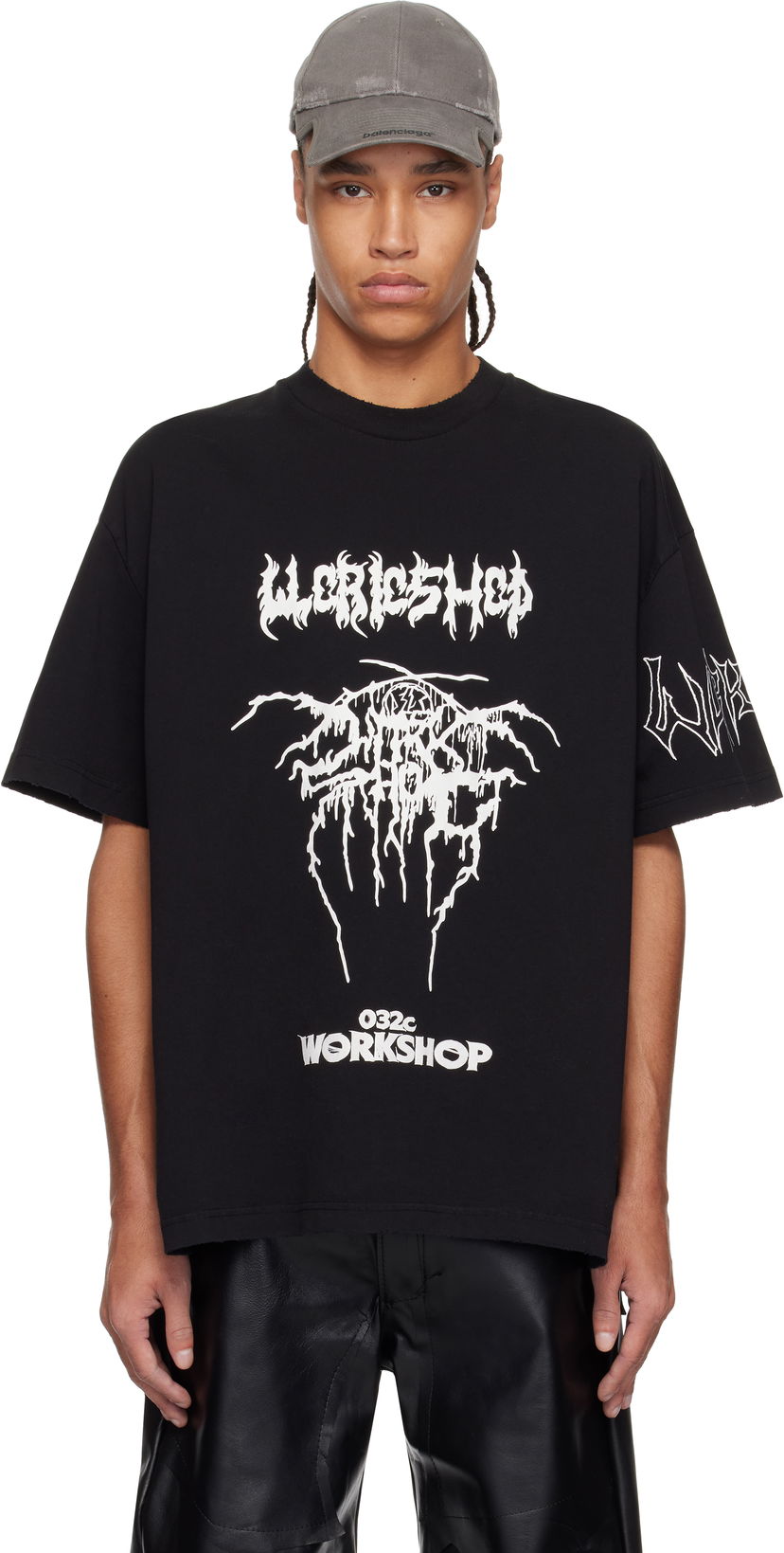 Majica kratkih rukava 032C 032c Workshop Armour Graphic T-Shirt Crna | S25-URC-0113-050