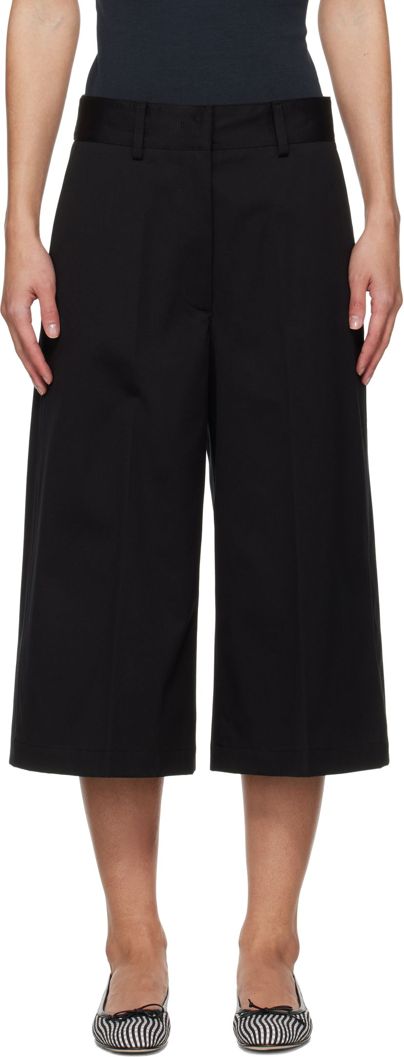 Kratke hlače MSGM MSGM Cotton Bermuda Shorts Crna | 3841MDB04 257138