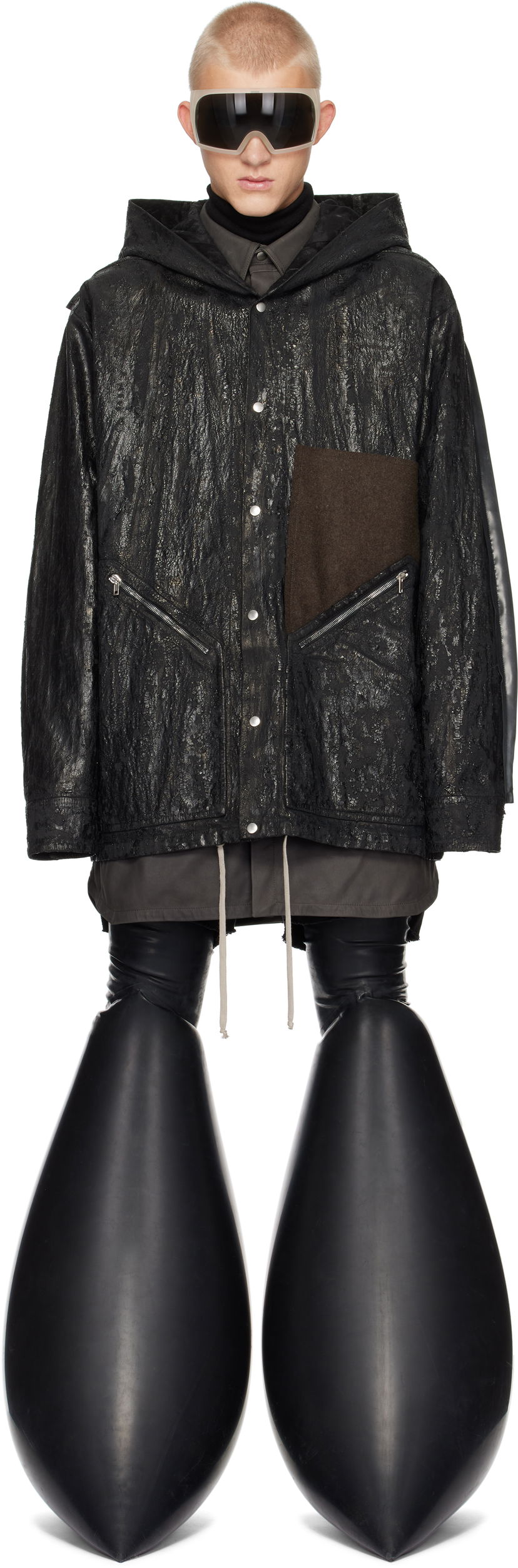 Jakna Rick Owens Denim Jacket Crna | RR02D6713 BMTWTY