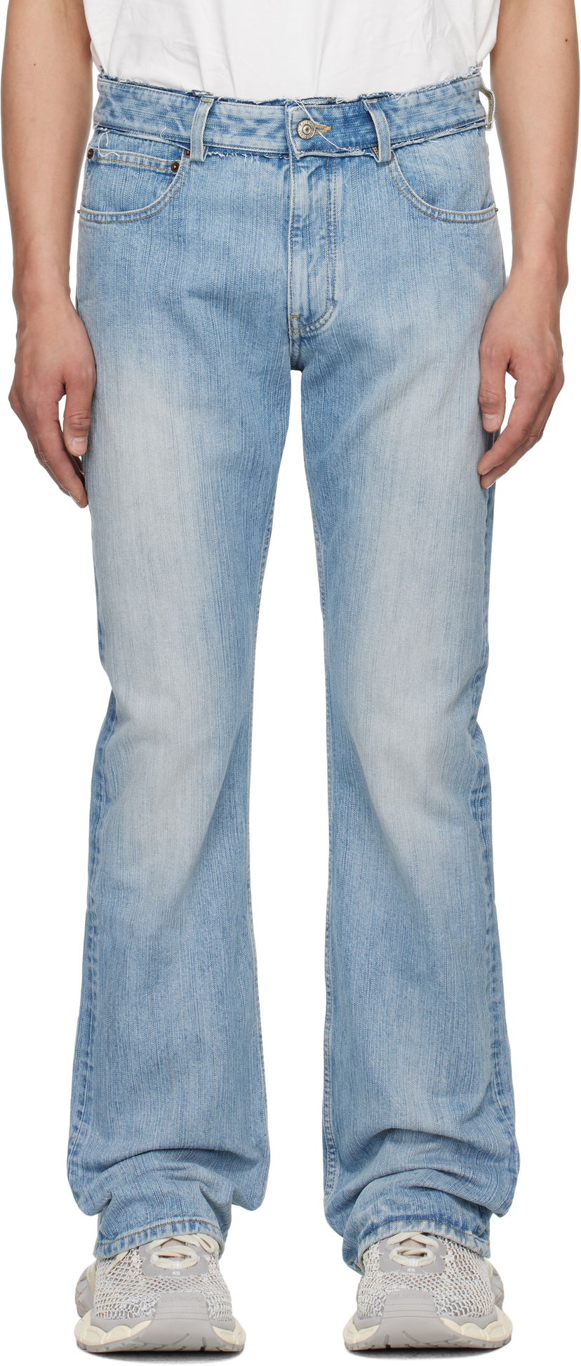 Jeans Balenciaga Balenciaga Low-Waist Jeans Plava | 814225TRW59