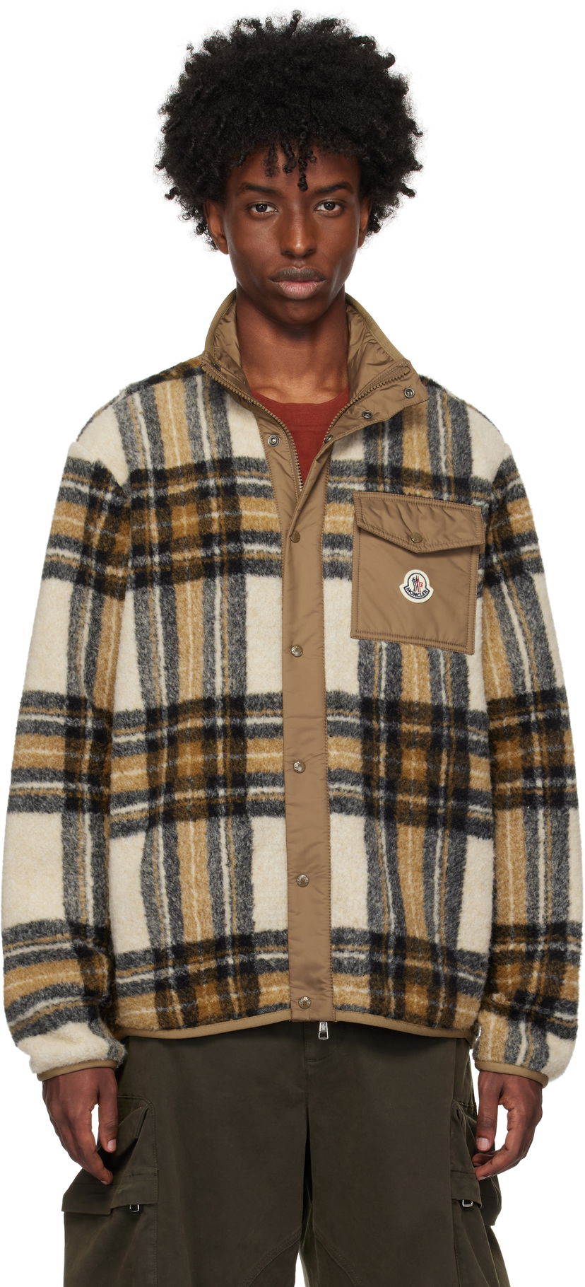 Jakna Moncler Moncler Plaid Fleece Jacket Višebojno | J20918G0005589AQU