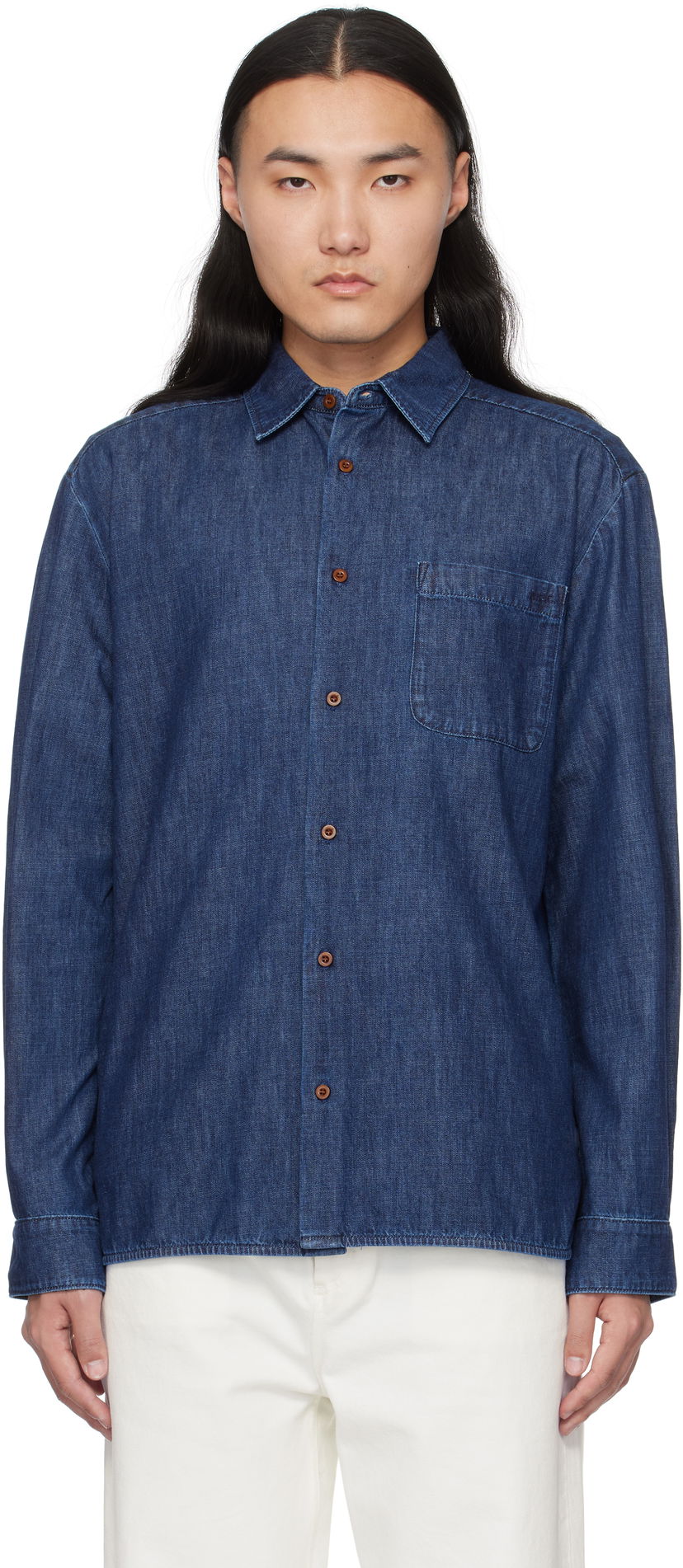 Košulja A.P.C. Denim Shirt Plava | COGXF-H12553