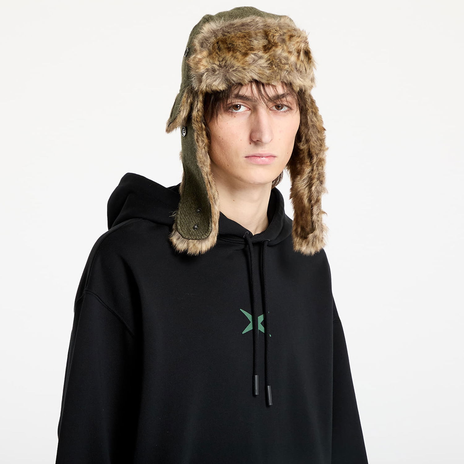 Dukserice Marcelo Burlon Marcelo Burlon County Goth Boxy Hoodie Crna | CMBB10CS25FLE0021052, 1