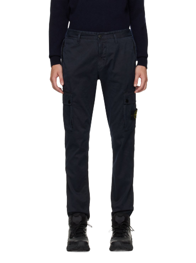 Cargo hlače Stone Island Garment-Dyed Cargo Tamnoplava | 7915303L1