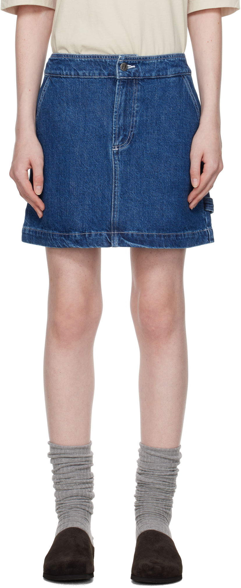Suknja A.P.C. Denim Miniskirt Tamnoplava | COHET-F06435