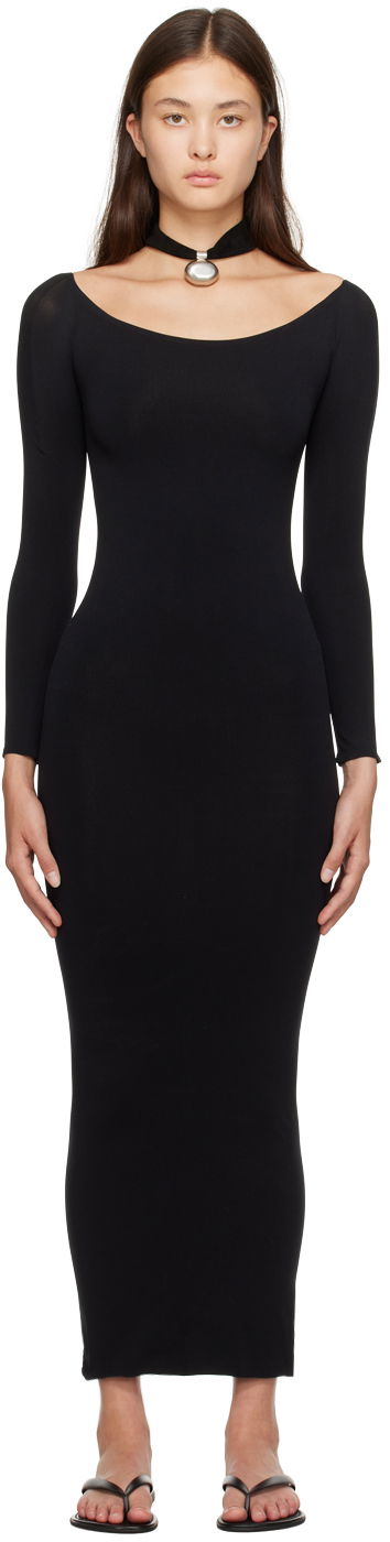 Haljina The Row Maxi Dress With Open Back Crna | 7233-Y622