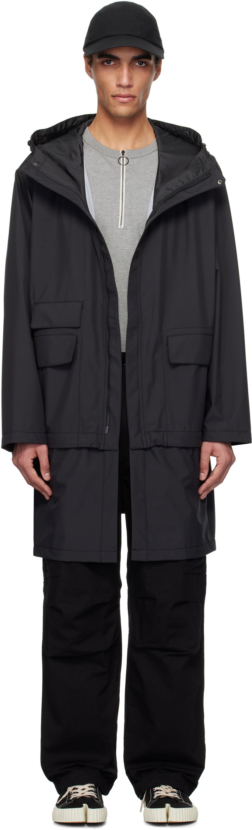 Kabanica NANAMICA nanamica 3L PERTEX SHIELD 2Way Travel Coat Crna | S25SB045U