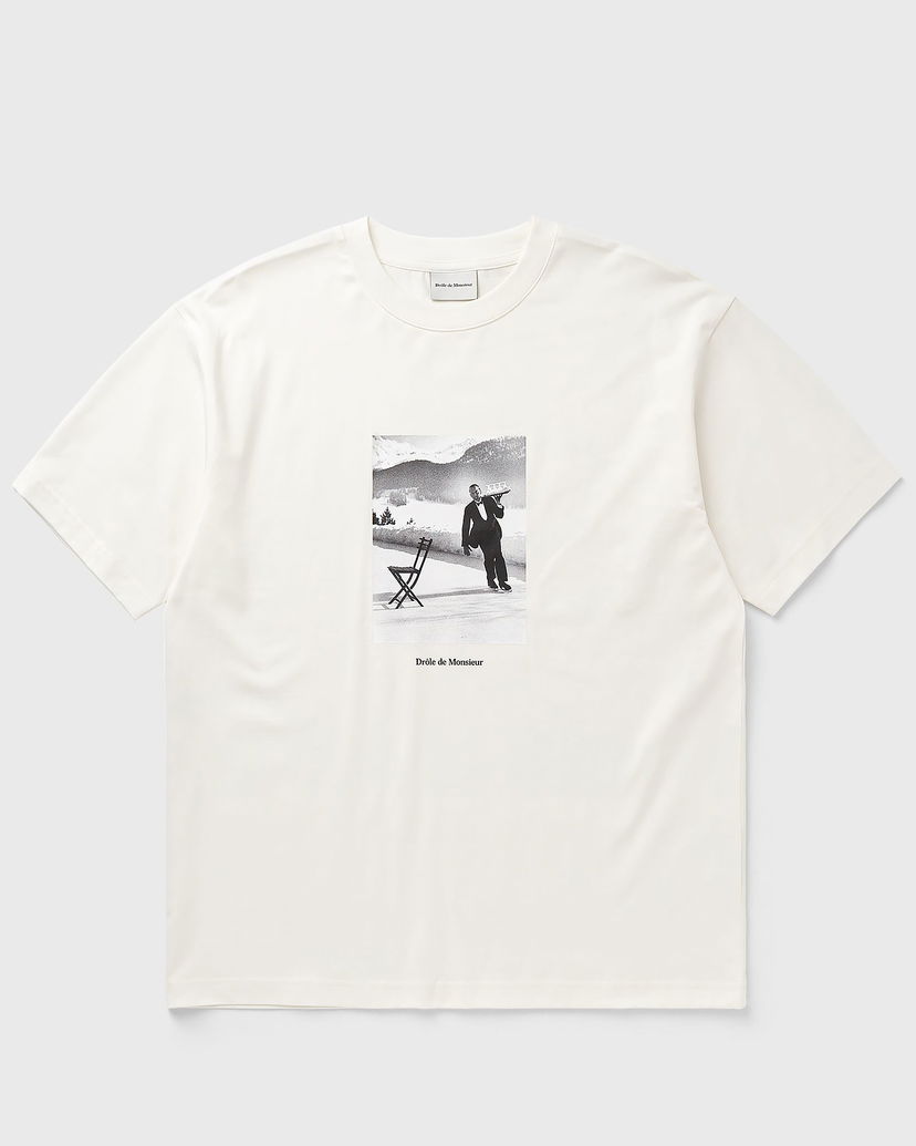 Majica kratkih rukava Drôle de Monsieur Ice Skating Waiter T-Shirt Bijela | I-TS266-CO195-OW