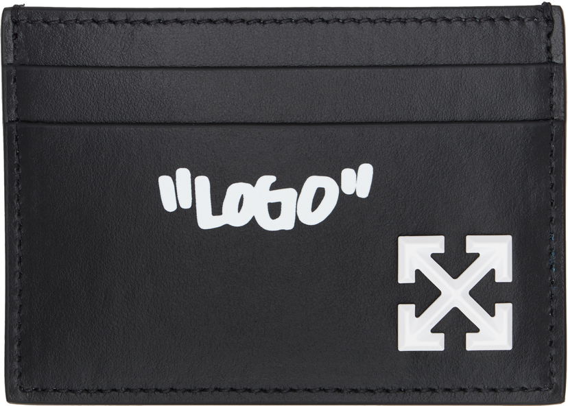 Novčanik Off-White Off-White Jitney Quote Leather Card Holder Crna | OMND09FC99LEA0011001