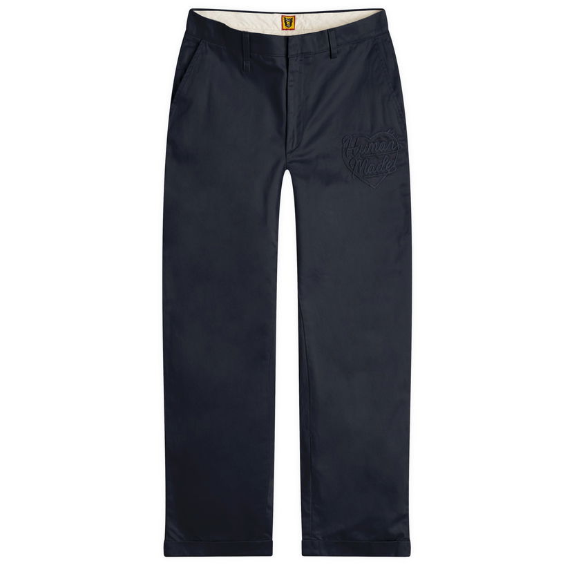 Cargo hlače Human Made Chino Pants With Logo Embroidery Tamnoplava | HM28PT013-NY