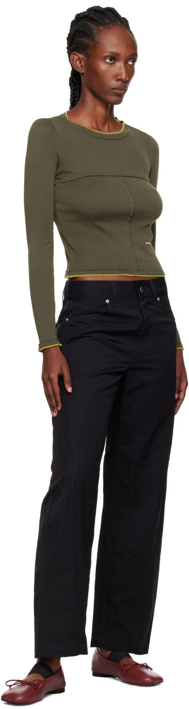 Majica kratkih rukava Eckhaus Latta Eckhaus Latta Lapped Baby Crewneck T-Shirt Zelena | 9100-EL-PF25-CE -, 3