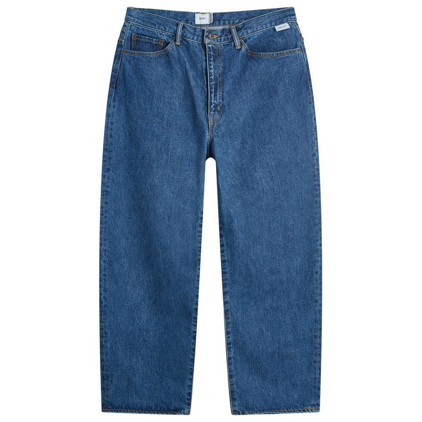 Jeans WTAPS Embroidered Straight Leg Jeans Plava | 242WVDT-PTM02-IND