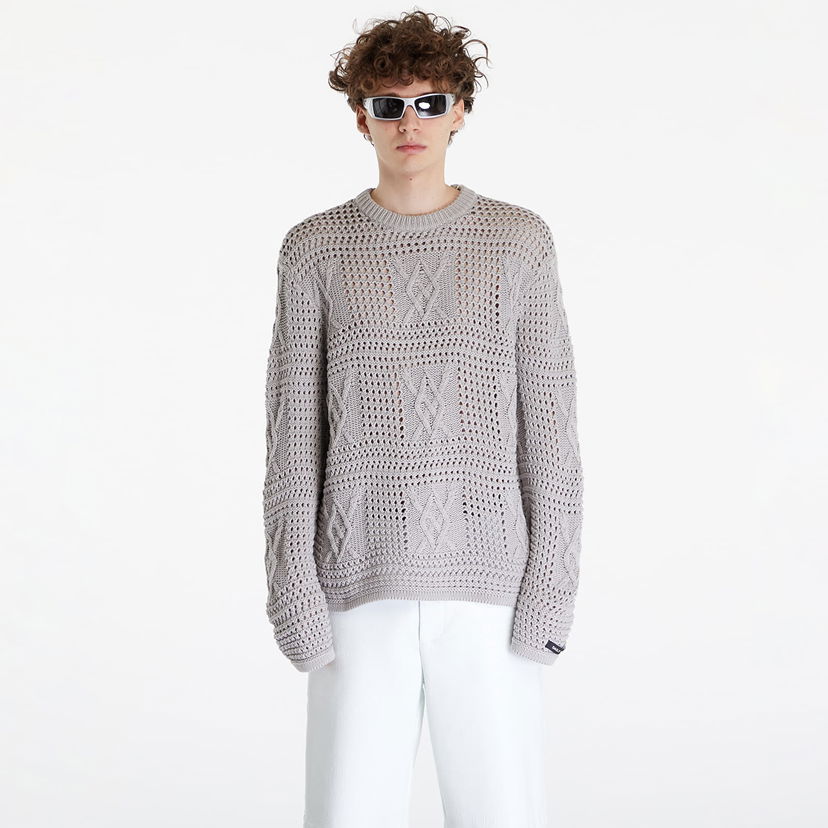 Džemper DAILY PAPER Zuberi Crochet Sweater Siva | 2411038