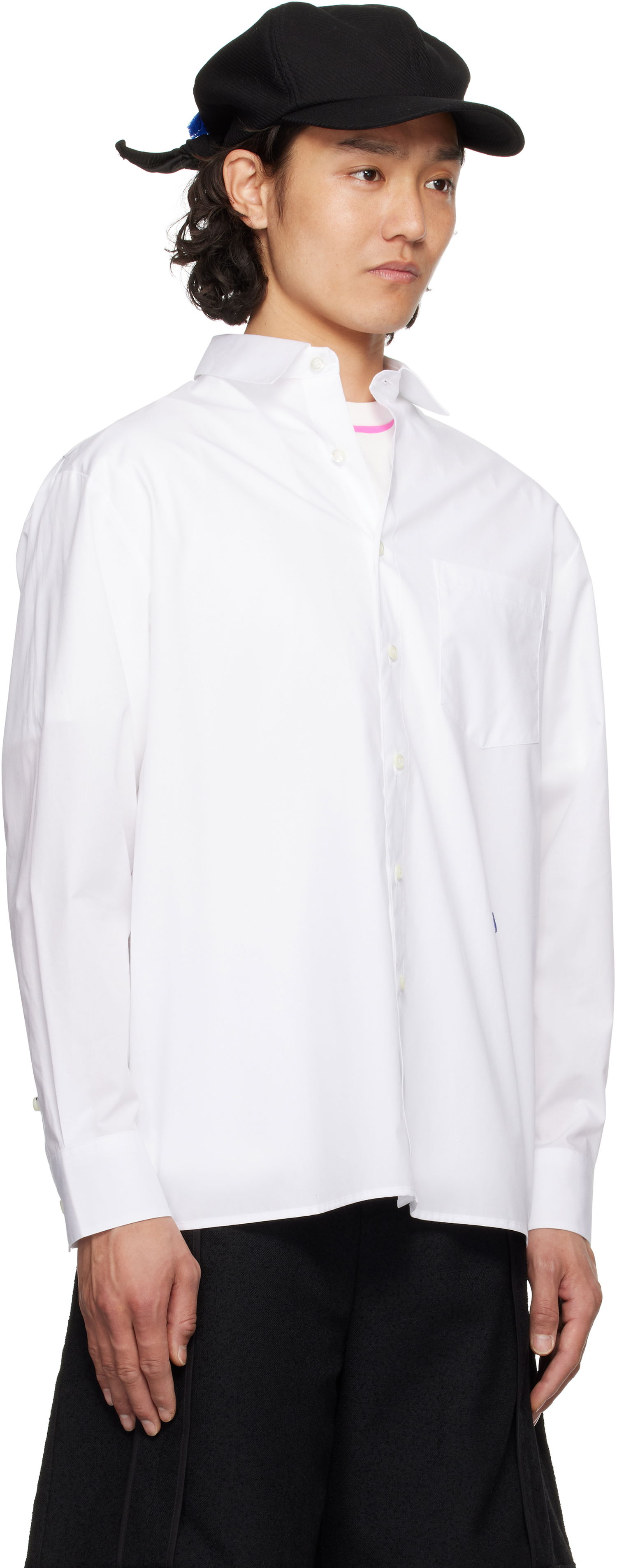 Košulja ADER ERROR ADER error Sig TRS Tag 01 Button-Down Shirt Bijela | BO42FYSH0101WH, 1