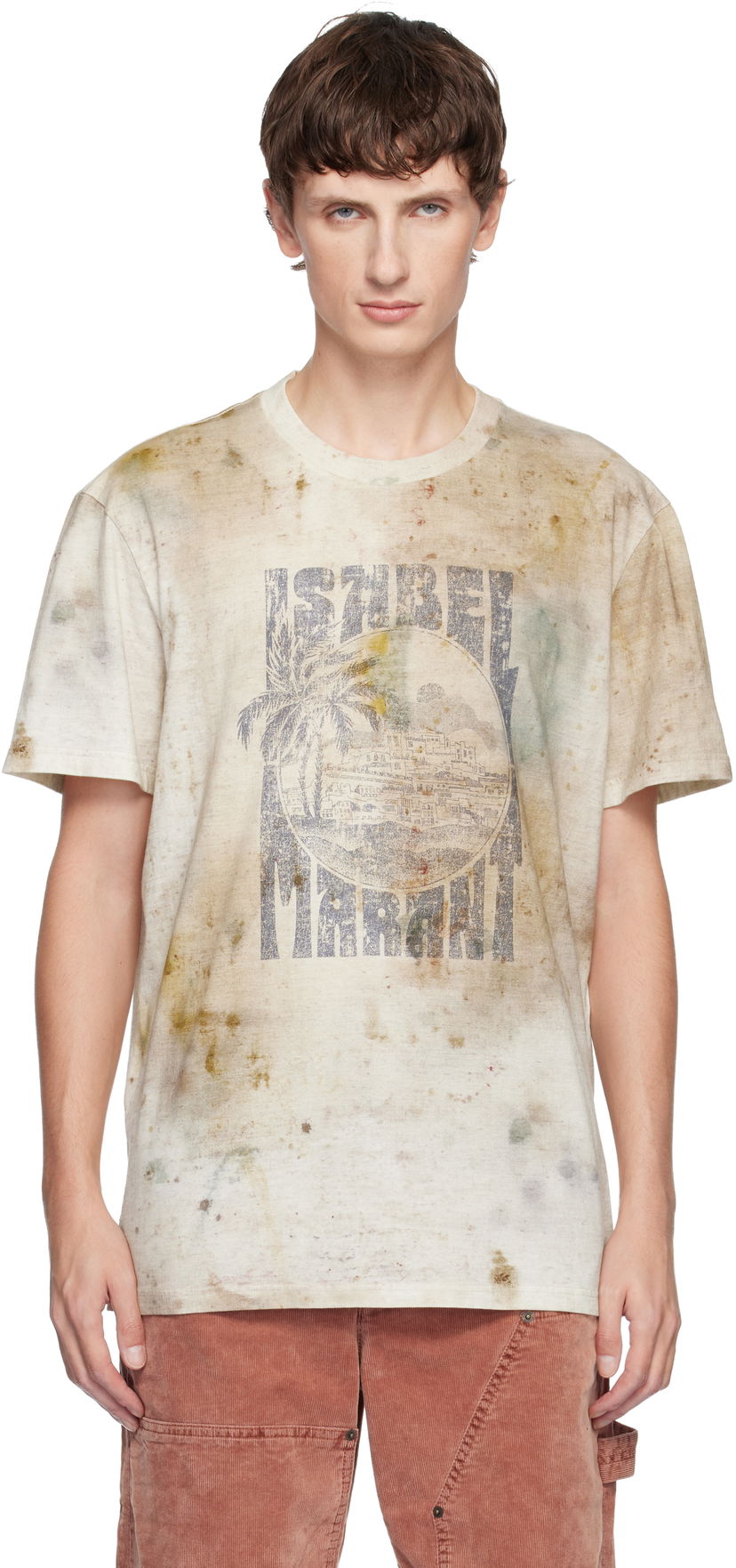 Majica kratkih rukava ISABEL MARANT Distressed Graphic T-shirt Honore Višebojno | 25ATS0052HB-C3N10H