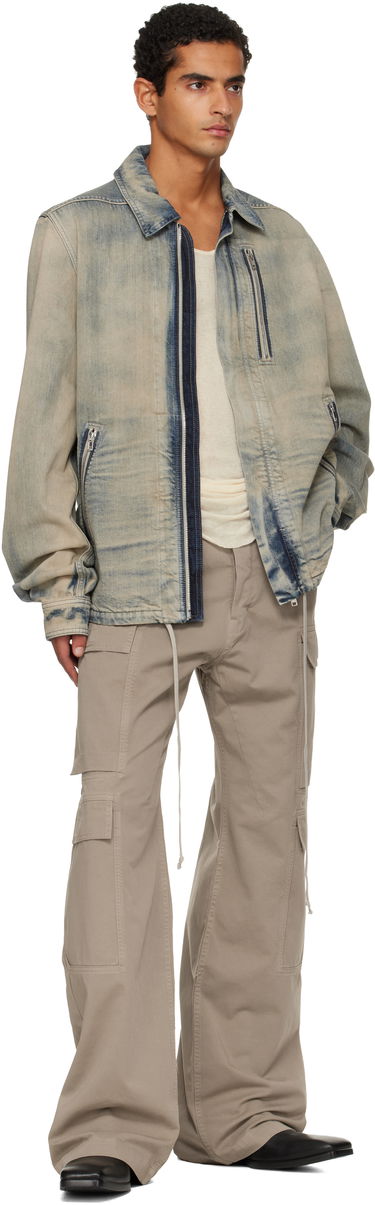 Jakna Rick Owens DRKSHDW Concordians Concealed Zipfront Denim Jacket Plava | DU02E7775 DMP, 3