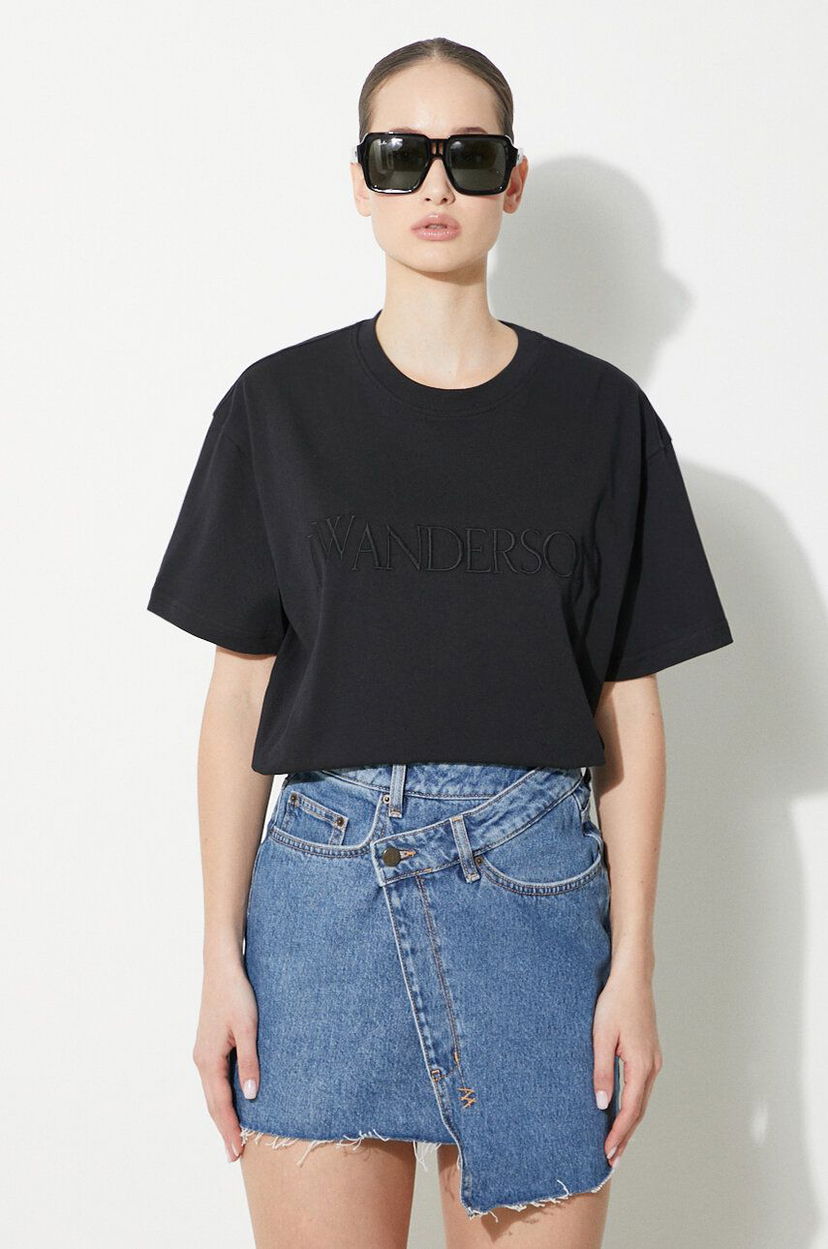 Majica kratkih rukava JW Anderson Embroidery T-Shirt Crna | JT0218.PG0980.999