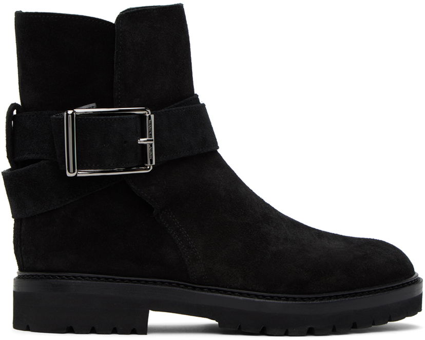 Odjeća Manolo Blahnik Manolo Blahnik Hather Suede Ankle Boots Crna | 323-2540-0002