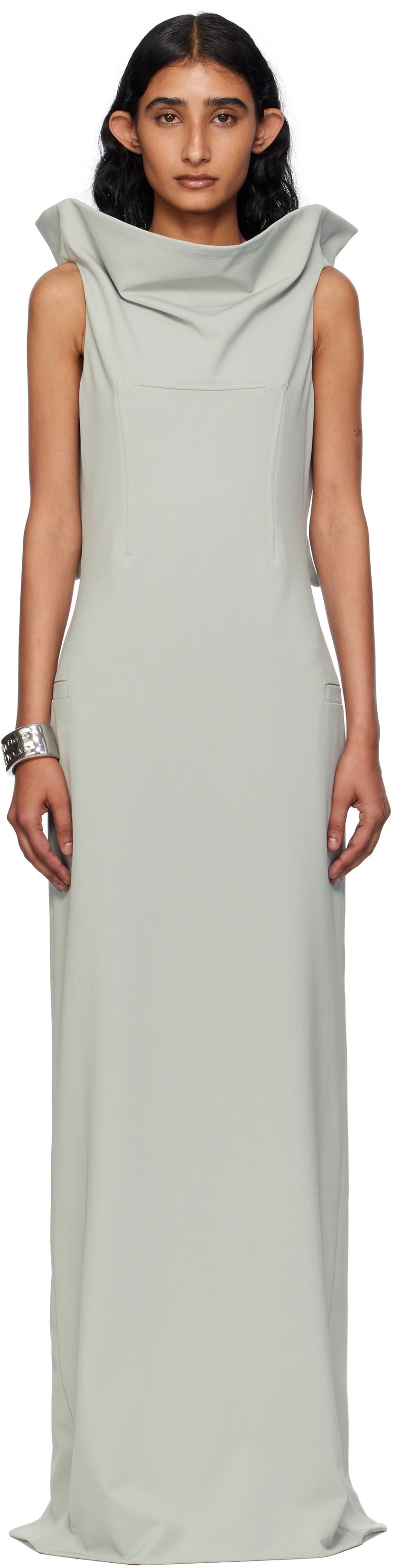 Haljina Jean Paul Gaultier Jean Paul Gaultier Backless Maxi Dress Siva | 25/03-W-DR045-W002-02