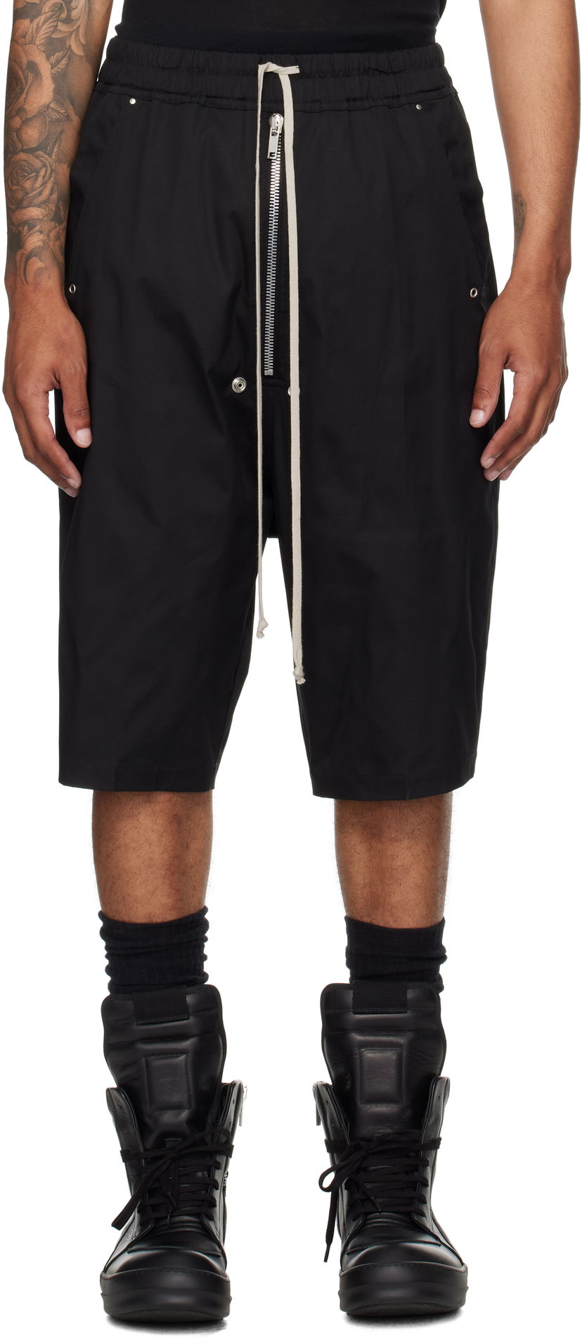 Kratke hlače Rick Owens Rick Owens Bela Pods Shorts Crna | RU02E1349 TE