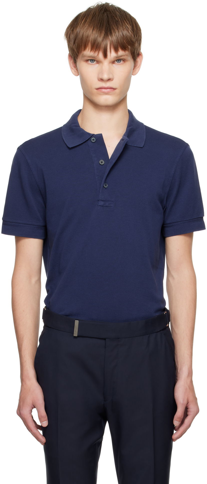 Polo majica Tom Ford TOM FORD Piquet Polo Tamnoplava | JPS011-JMT013