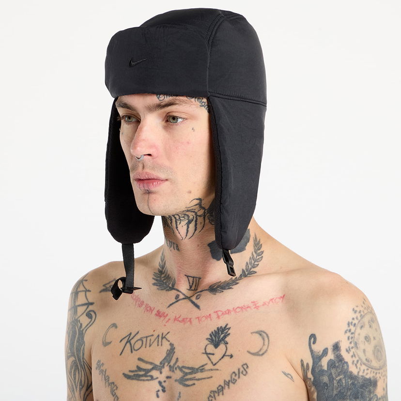 Kapa Nike Fly Unstructured Puffer Trapper Cap Crna | IB7310-010