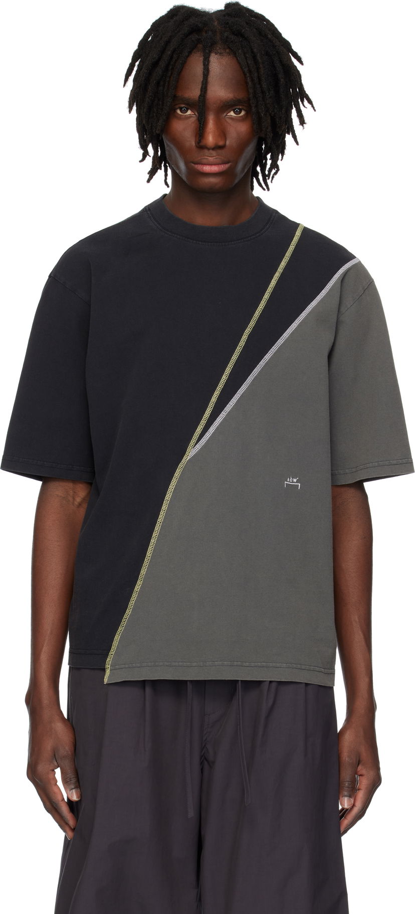 Majica kratkih rukava A-COLD-WALL* A-COLD-WALL* Spliced T-Shirt Crna | ACWMTS211