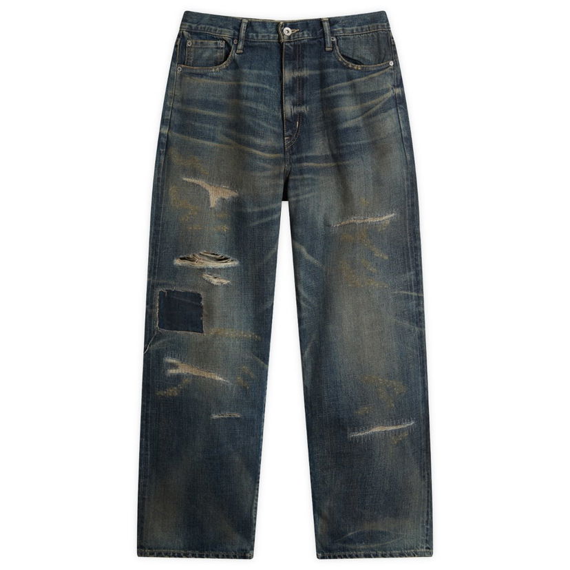 Jeans Neighborhood Straight Leg Savage Selvedge Denim Jeans Plava | 252XBNH-PTM08-IND