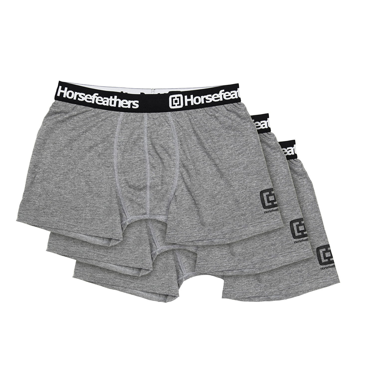 Bokserice Horsefeathers Boxers Dynasty 3-Pack Boxer Shorts Heather Gray Siva | AM067C, 0