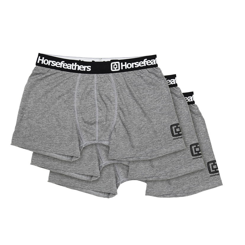 Bokserice Horsefeathers Boxers Dynasty 3-Pack Boxer Shorts Heather Gray Siva | AM067C