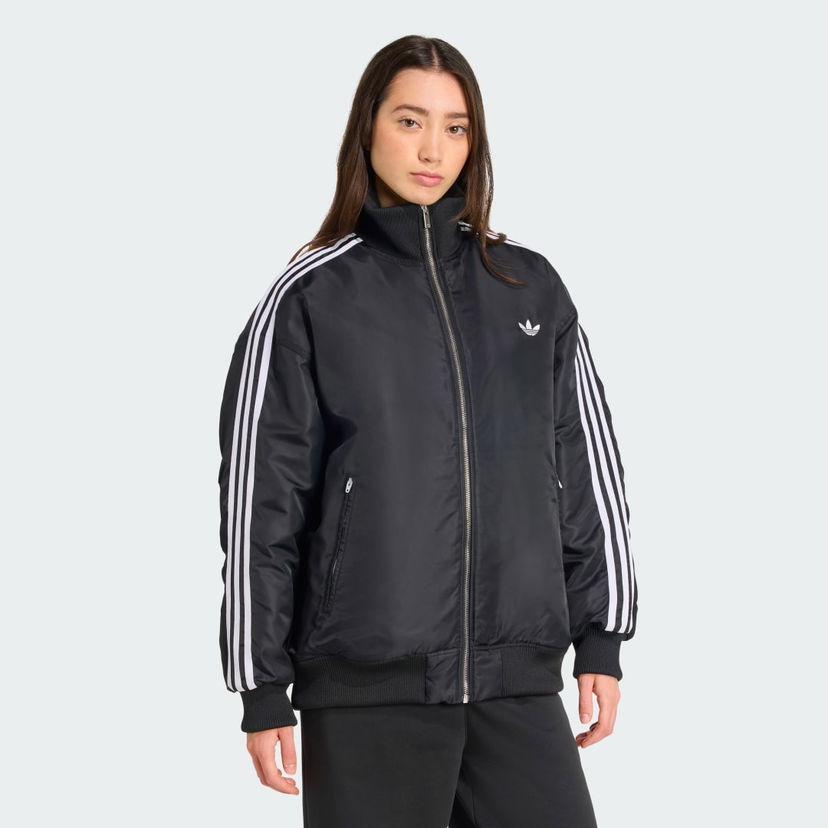 Bomber jakna adidas Performance Firebird Oversized Bomber Jacket Crna | JX2991