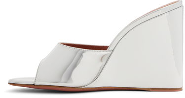 Dodaci Amina Muaddi Amina Muaddi Lupita Wedge Heeled Sandals Metalik | LUPITA WEDGE WEDGE MIRROR, 2
