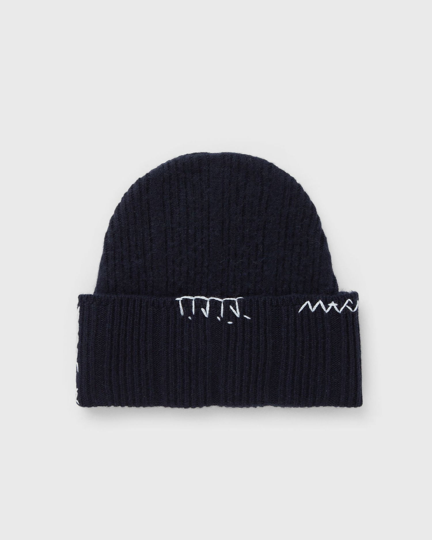 Kapica Marni Ribbed Knit Beanie with Contrast Stitching Tamnoplava | CLZC0170Q0-00B90, 0
