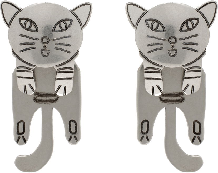 Naušnice Marni Marni Cat Earrings Metalik | ORMV0543A0 M2000