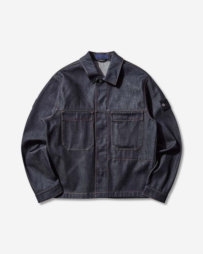 Jakna Stone Island Raw Denim Contrast Stitch Jacket Denim Research Plava | K2S15-Q100027-S00J8 VJ200
