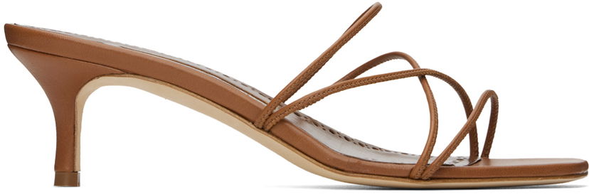 Dodaci Manolo Blahnik Manolo Blahnik Ninfemu Kitten Heel Mules Smeđa | 224-1738
