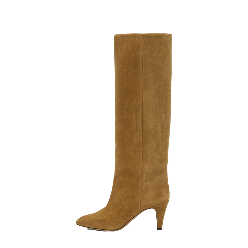Tenisice i cipele ISABEL MARANT Suede Kitten Heel Tall Boots Smeđa | BT0021FA-B1A07S