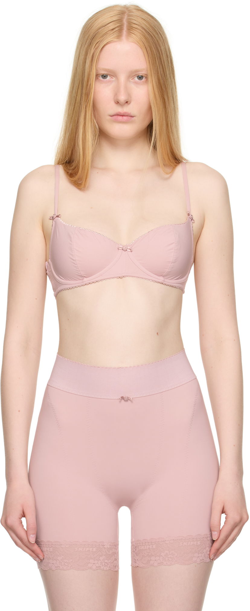 Grudnjak SKIMS SKIMS Retro Shapewear Unlined Demi Bra Ružičasta | DM-DEM-7921W
