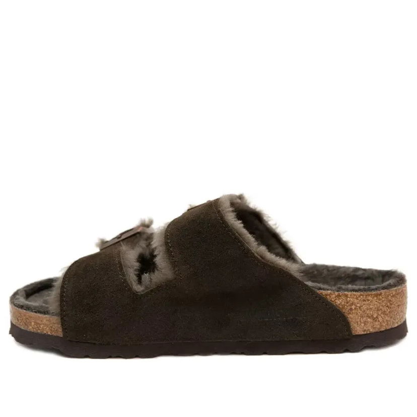 Tenisice i cipele Birkenstock Birkenstock Arizona Shearling Suede Narrow Fit Sandals Smeđa | 1020528