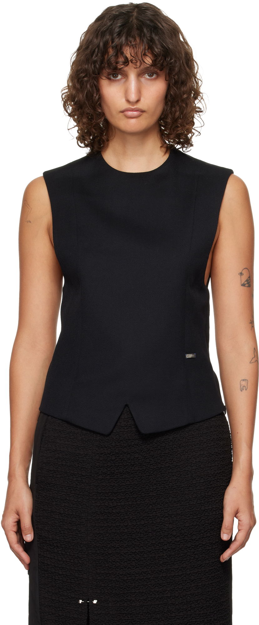 Majica bez rukava ADER ERROR Black Sleeveless Top Crna | BN01FWVE0101BK