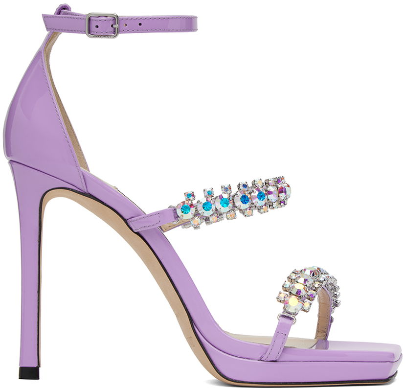 Tenisice i cipele Jimmy Choo Jimmy Choo Bing 100 Heeled Sandals Ljubičasta | BING SANDAL 105 PYI